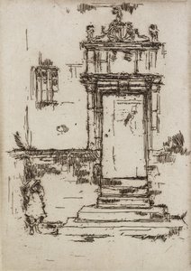 チャペル戸口、モントレソール、1888 作： James Abbott McNeill Whistler